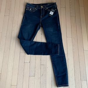 NWT TRUE RELIGION HALLE HIGH RISE SUPER SKINNY JEANS